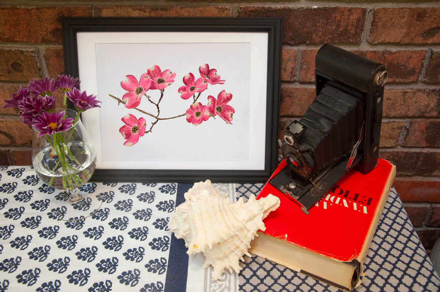 Pink Flowering Dogwood Print and Greeting Card, floral collection