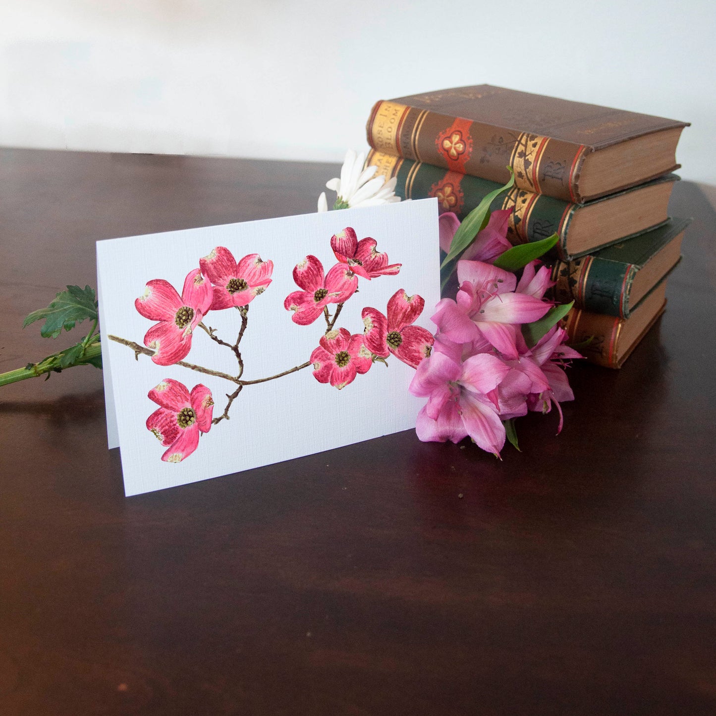 Pink Flowering Dogwood Print and Greeting Card, floral collection